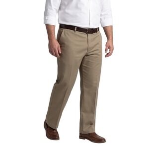Dockers D2 Straight Fit Khaki Chinos Mens 38x30 Tan Cotton Flat Front Pants